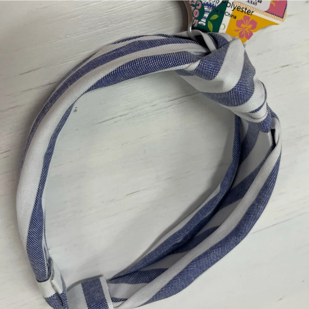 NWT ⚜️💙⚜️ Piper K Gorgeous Blue Striped Headband - Picture 10 of 10